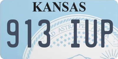 KS license plate 913IUP