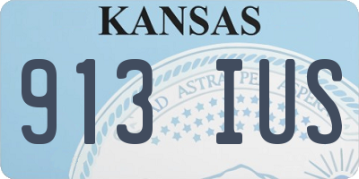 KS license plate 913IUS