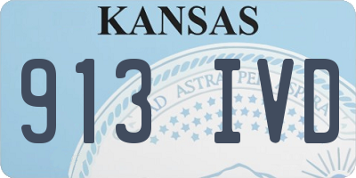 KS license plate 913IVD