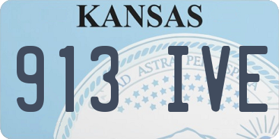 KS license plate 913IVE