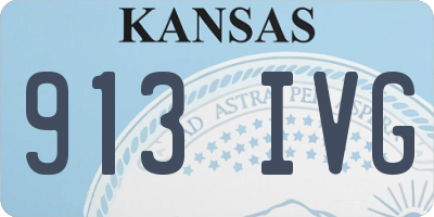 KS license plate 913IVG