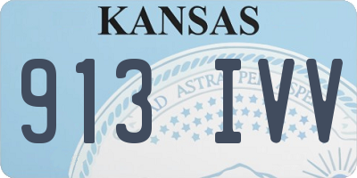 KS license plate 913IVV