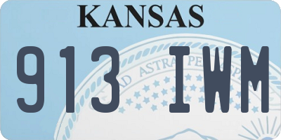 KS license plate 913IWM