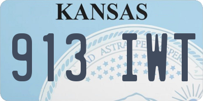 KS license plate 913IWT