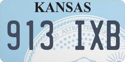 KS license plate 913IXB