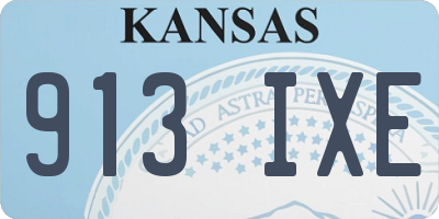 KS license plate 913IXE