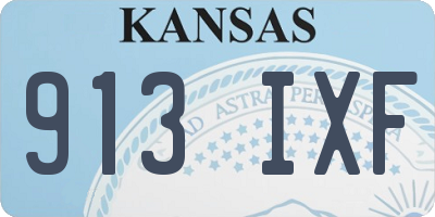 KS license plate 913IXF