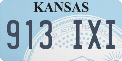 KS license plate 913IXI