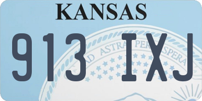 KS license plate 913IXJ
