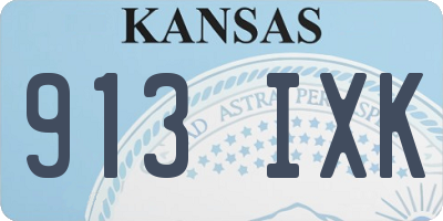 KS license plate 913IXK