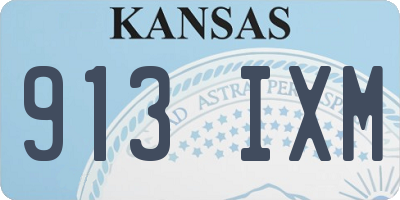 KS license plate 913IXM