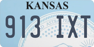 KS license plate 913IXT