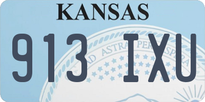 KS license plate 913IXU