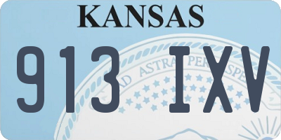 KS license plate 913IXV