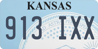 KS license plate 913IXX