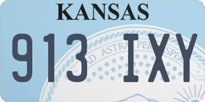 KS license plate 913IXY