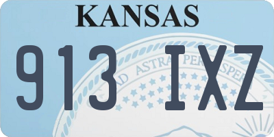 KS license plate 913IXZ