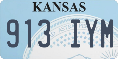 KS license plate 913IYM
