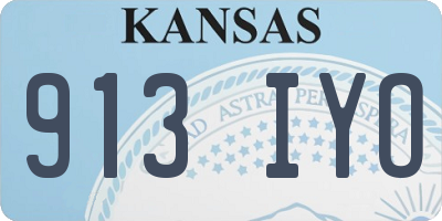 KS license plate 913IYO