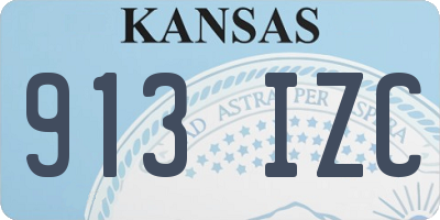 KS license plate 913IZC