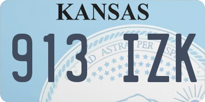 KS license plate 913IZK
