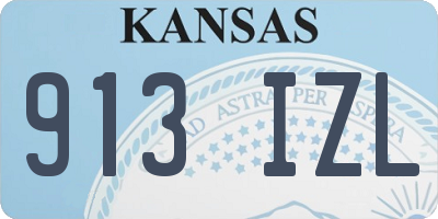 KS license plate 913IZL
