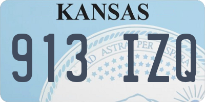 KS license plate 913IZQ