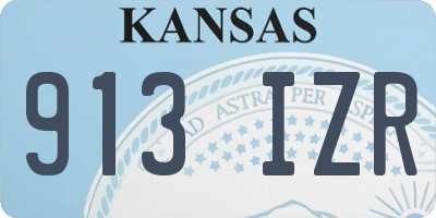 KS license plate 913IZR
