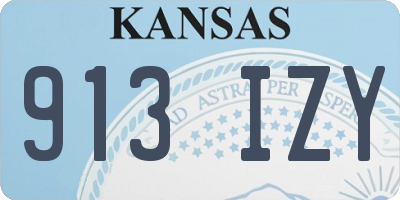 KS license plate 913IZY