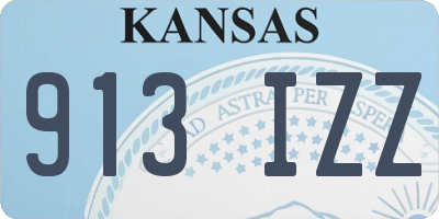 KS license plate 913IZZ