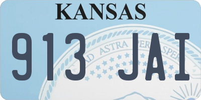 KS license plate 913JAI