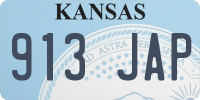 KS license plate 913JAP