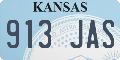 KS license plate 913JAS