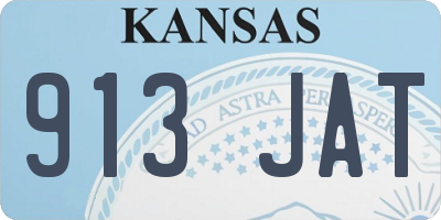 KS license plate 913JAT