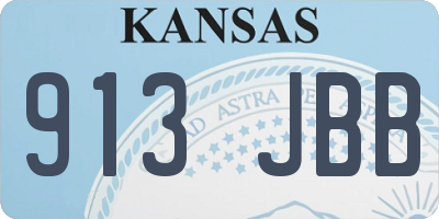 KS license plate 913JBB