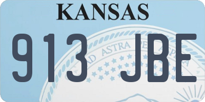 KS license plate 913JBE