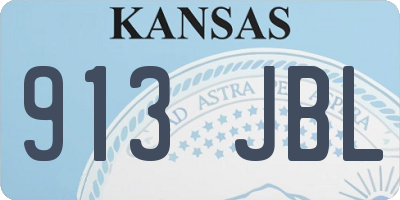 KS license plate 913JBL