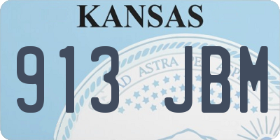 KS license plate 913JBM