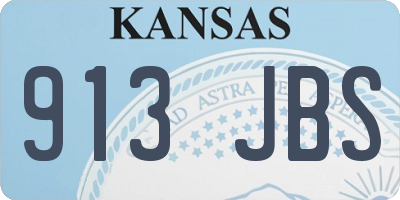 KS license plate 913JBS