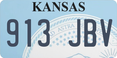 KS license plate 913JBV