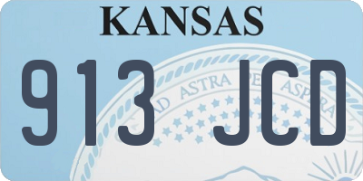 KS license plate 913JCD