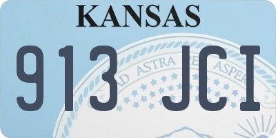 KS license plate 913JCI