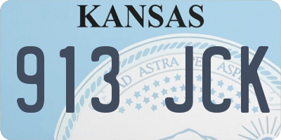 KS license plate 913JCK