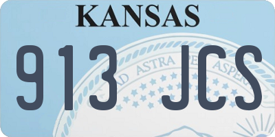 KS license plate 913JCS