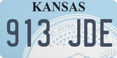 KS license plate 913JDE