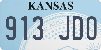 KS license plate 913JDO