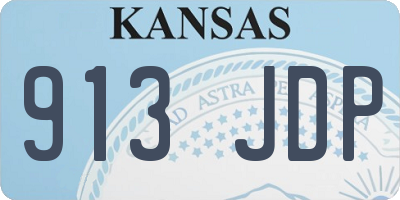 KS license plate 913JDP