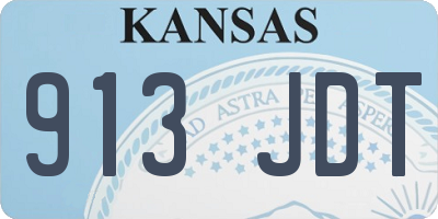 KS license plate 913JDT