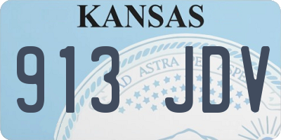 KS license plate 913JDV