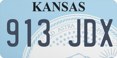 KS license plate 913JDX